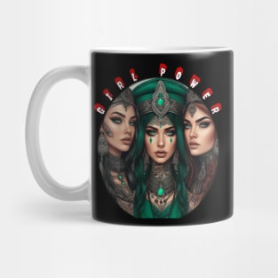 Girl power in green Mug